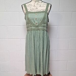 Matilda Jane w/ Joanna Gaines Green Pleated Dress
